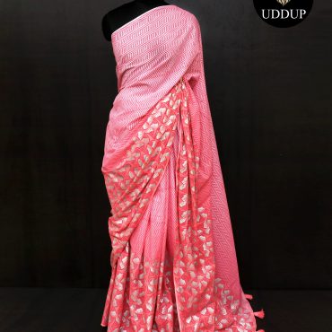 Pink Mul Cotton Saree