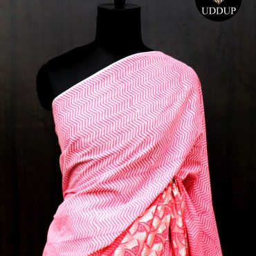 Pink Mul Cotton Saree