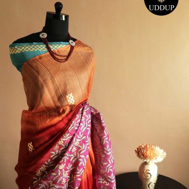 Line Tussar Silk Saree