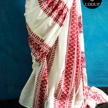 Handloom Linen Saree Hand block Printed