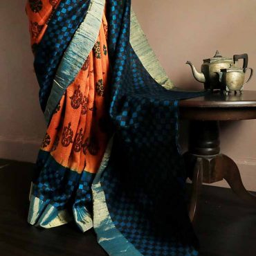 Pure Duppion Silk Saree