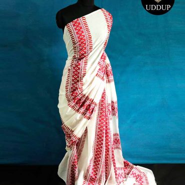 Pure White Mul cotton saree