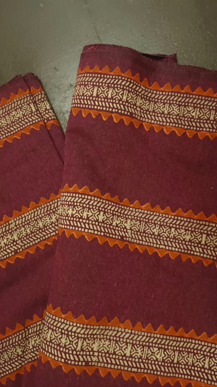 Unstitched Top & Bottom Cotton Dress Material (Kurti Fabric)
