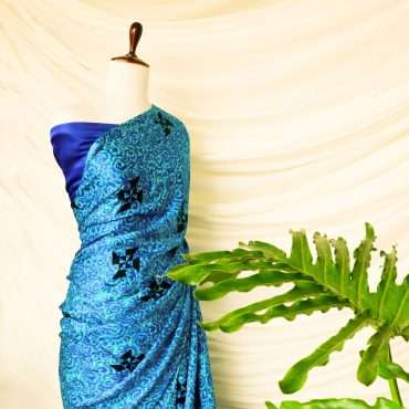 Pure Handloom Blue Gaji Silk Saree