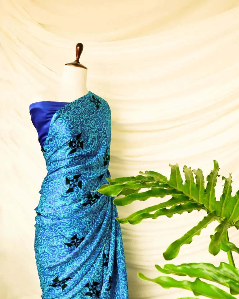 Pure Handloom Blue Gaji Silk Saree