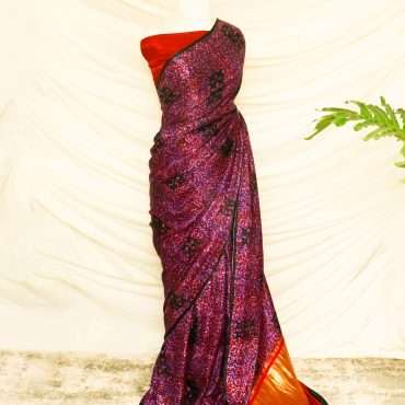 Pure Handloom Multi-Coloured Gaji Silk Saree