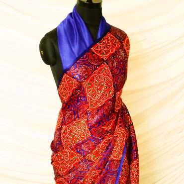 Pure Handloom Red Gaji Silk Saree