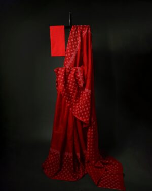 Red Printed Kota Cotton Sarees