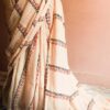 Beige Pastel Shade Designer Mul Cotton saree