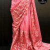 Pink Mul Cotton Saree