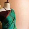 Pure Handloom Sea Green Silk Cotton Saree