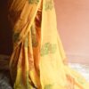 Mustard Colour Designer Mul Cotton saree