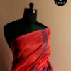 Pure Handloom Tomato Pink Silk Cotton Saree