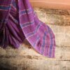 Purple colour designer block printed Mul Cotton saree