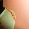Pure sea green designer mul cotton saree