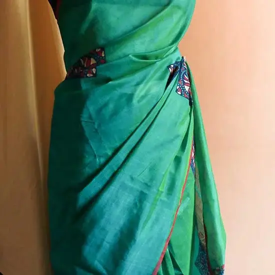 60_jpg Pure Green Handloom Silk Cotton Saree