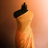 Mustard colour Pure Designer Mul cotton saree