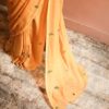 Mustard colour Pure Designer Mul cotton saree