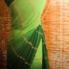 Shaded light green to dark green Georgette saree