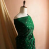 Pure Bottle Green Handloom Silk Cotton Saree