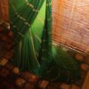 Shaded light green to dark green Georgette saree