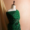 Pure Bottle Green Handloom Silk Cotton Saree