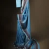 Blushing Blue Kota Cotton Saree, Full size