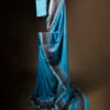 Blushing Blue Kota Cotton Saree, Full size 2