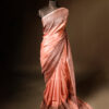 Ethereal Peach Blossom colour Fancy Saree, full size