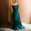 Pure Hand-loom Forest Green Silk Cotton saree
