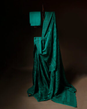 Green Kota Cotton Saree, full size