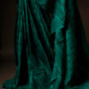 Green Kota Cotton Saree, ottom side Close up