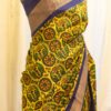 Sunshine Bloom Yellow Printed Kanchipuram Silk Saree