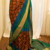 Emerald Symphony Green with Multicolor Printed Kanchipuram Silk Saree
