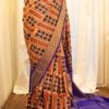 Majesty Blue and Maroon Printed Kanchipuram Silk Saree