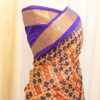 Majesty Blue and Maroon Printed Kanchipuram Silk Saree