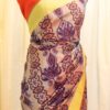 Sunset Bouquet Orange and Pink Printed Kanchipuram Silk Saree