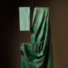 Light Green Kota Cotton Saree, Close up