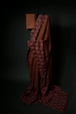 Brown Printed Kota Cotton Sarees
