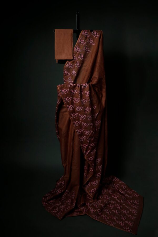 Brown Printed Kota Cotton Sarees