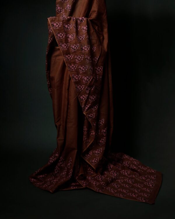 Brown Printed Kota Cotton Sarees