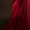 Mystic Blush Pink and Maroon Linen Shaded Saree