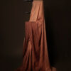 Earthen Elegance Beige and Brown Linen Shaded Saree