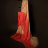 Saffron Sands Sandal and Orange Linen Shaded Saree