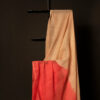 Saffron Sands Sandal and Orange Linen Shaded Saree