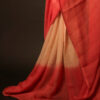 Saffron Sands Sandal and Orange Linen Shaded Saree
