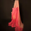 Peachy Petals Peach and Pink Linen Shaded Saree