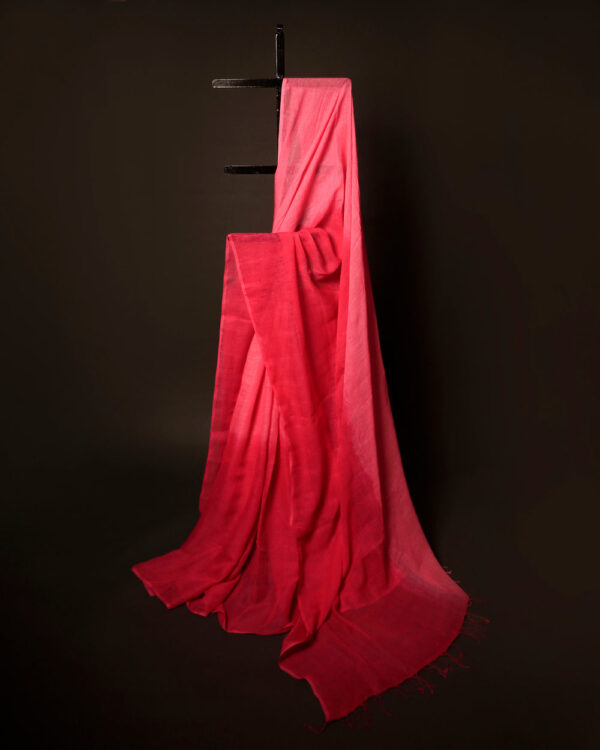 Pink Blossom Linen Shaded Saree