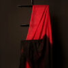 Crimson Noir Red and Black Linen Shaded Saree