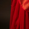 Crimson Elegance Red Kota Cotton Zari Plain Saree